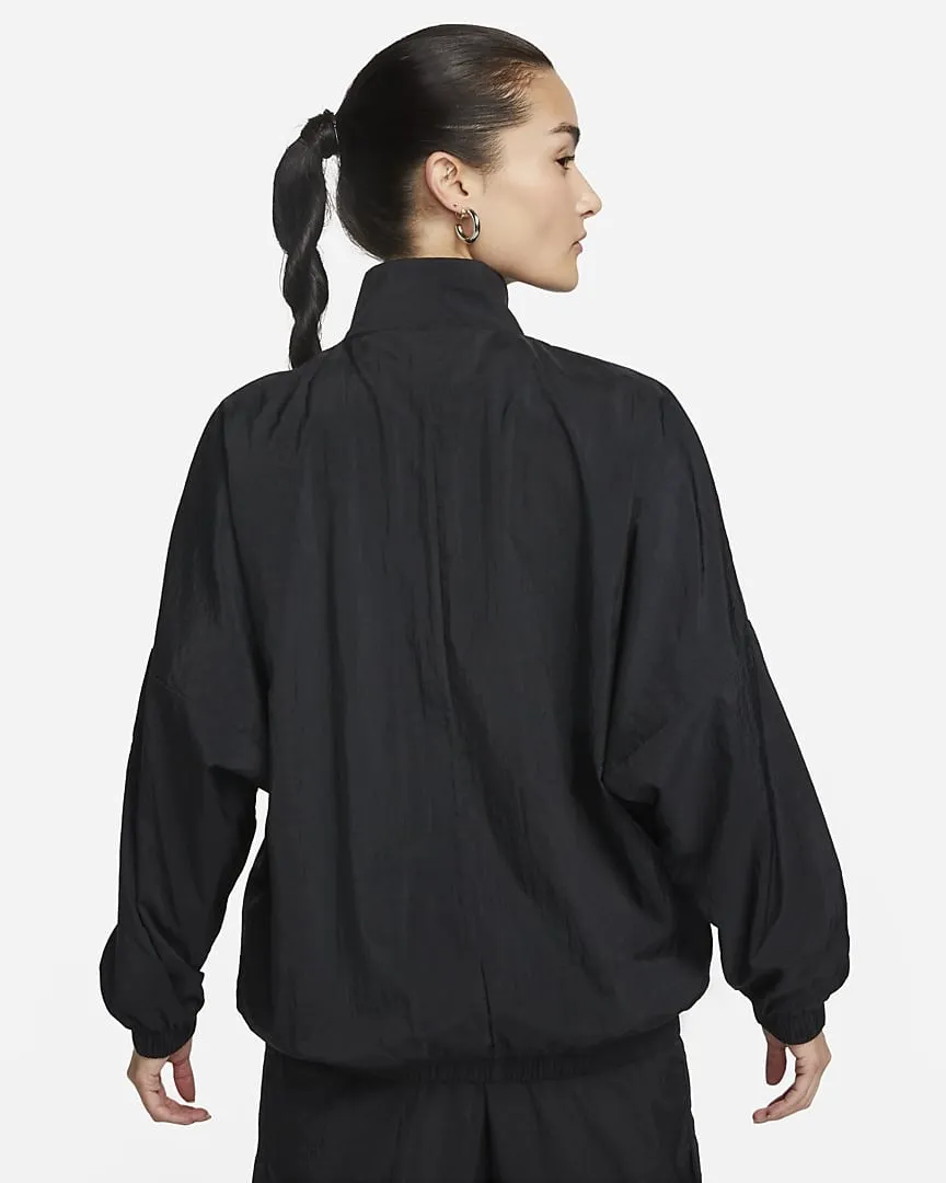 Zip Woven Tracksuit Jacket Black фото