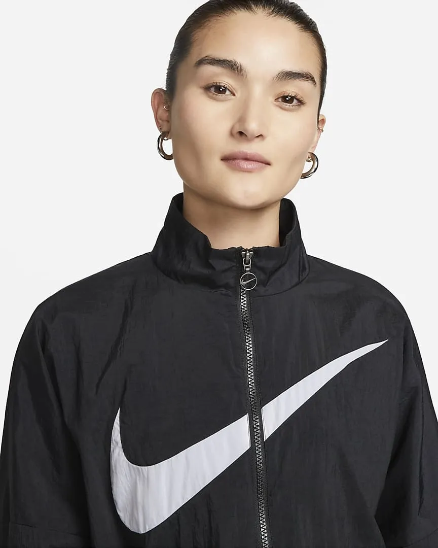 Zip Woven Tracksuit Jacket Black фото