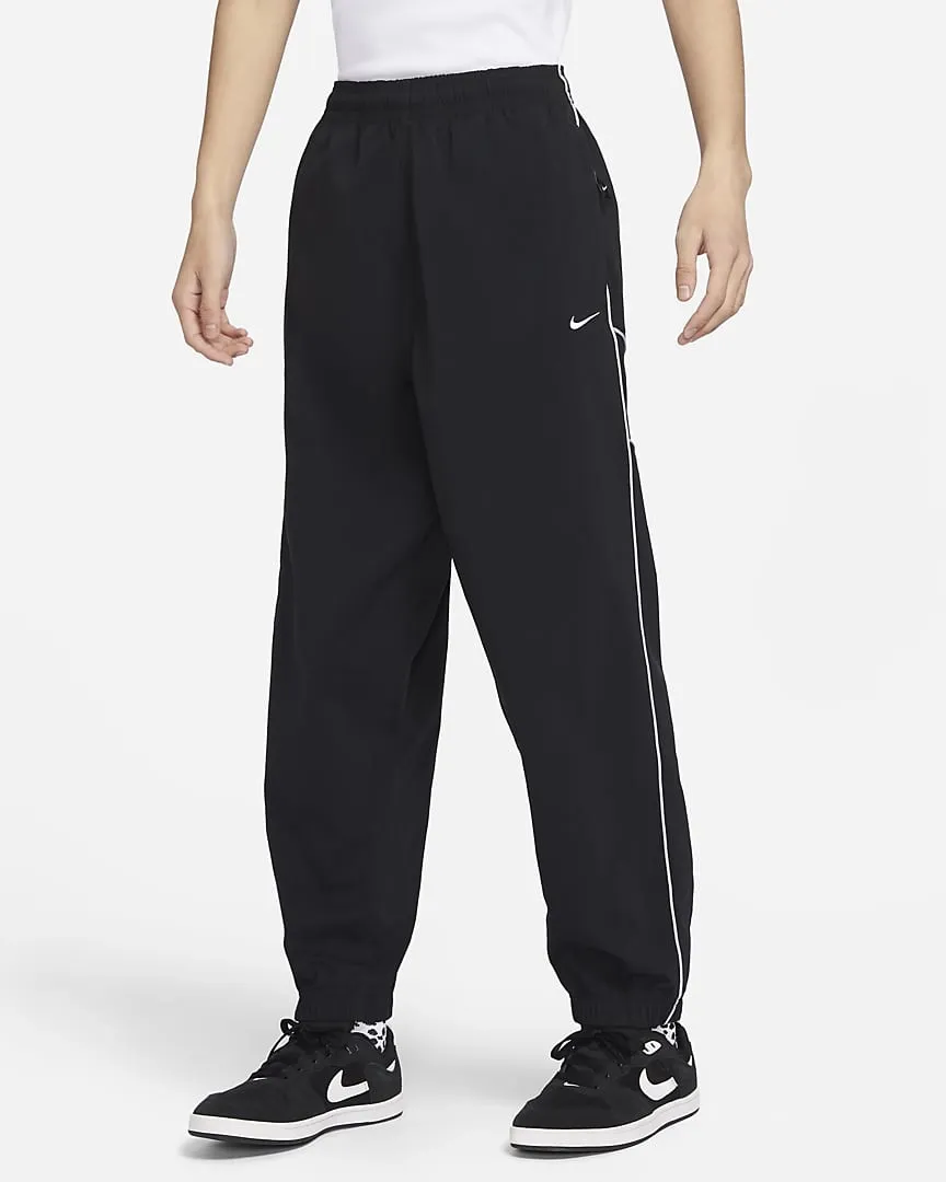 Zip Botton Loose Pants Black
