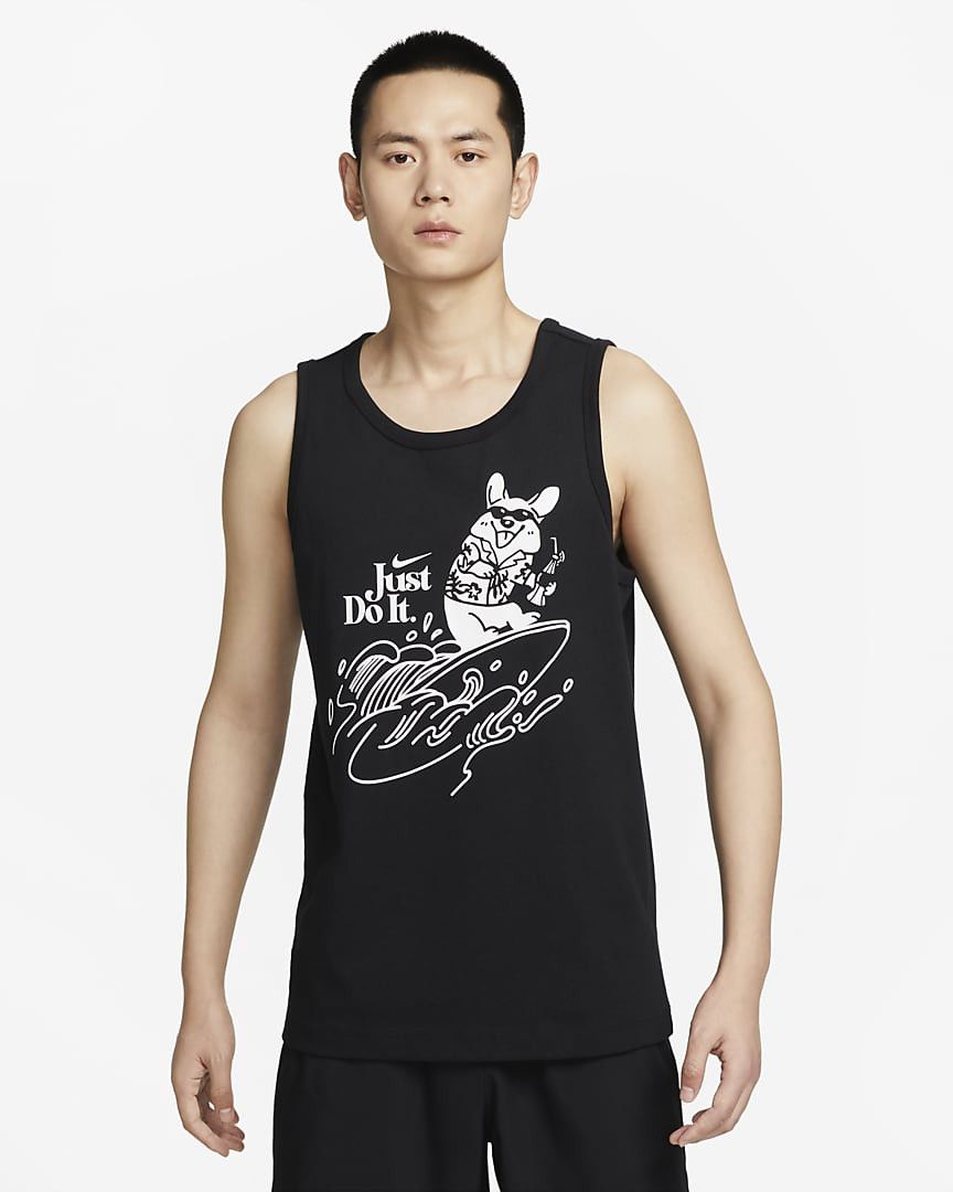 Raccoon Surfer Tank Top Black фото