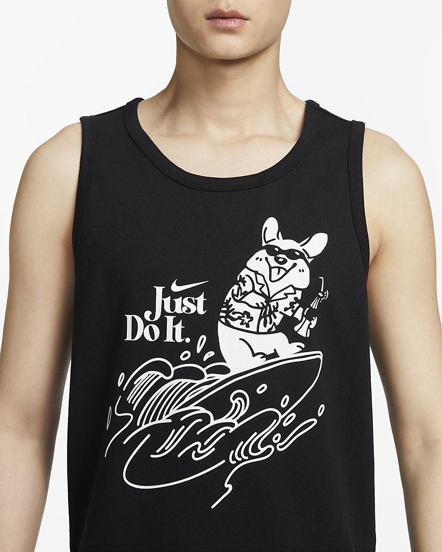 Raccoon Surfer Tank Top Black фото