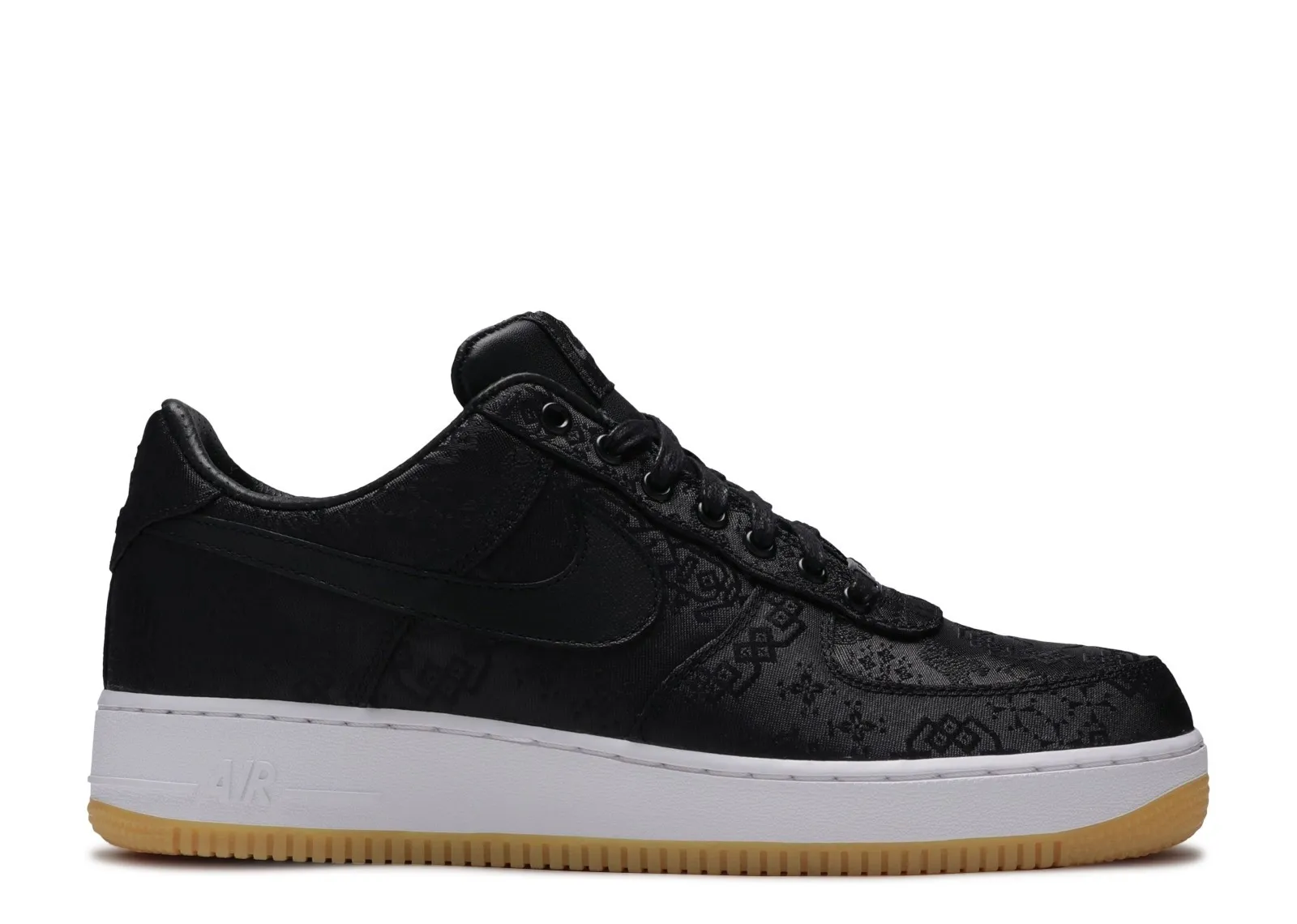 Air Force 1 Low CLOT x Fragment 1 Black Silk (2019) фото