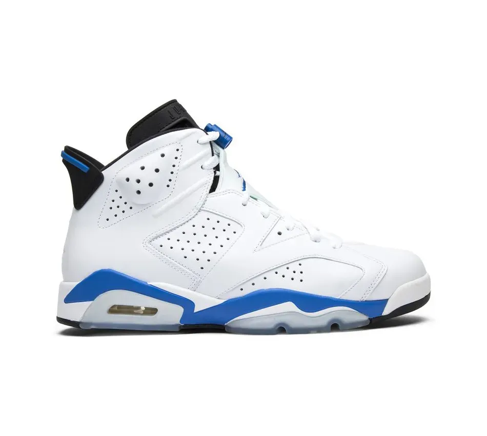 Высокие кроссовки Air Jordan Air Jordan 6 Sport Blue 2014 (Белый) Мужской