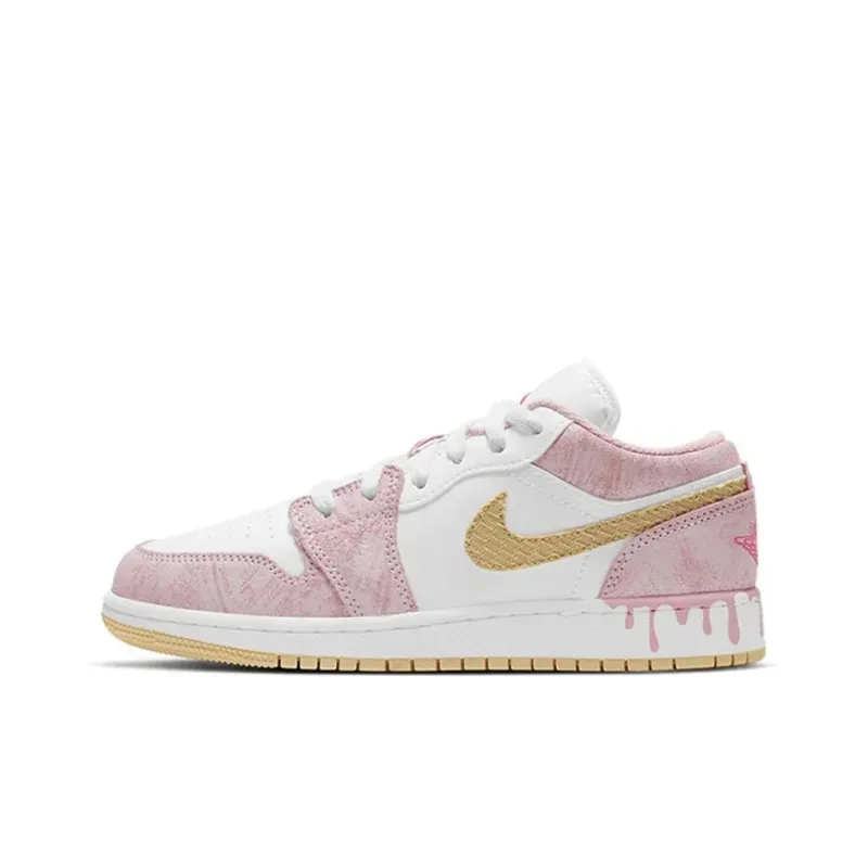 Кроссовки Air Jordan 1 Low Paint Drip Kids (Розовый) Детские Кроссовки Air Jordan 1 Low Paint Drip Kids (Розовый) Детские