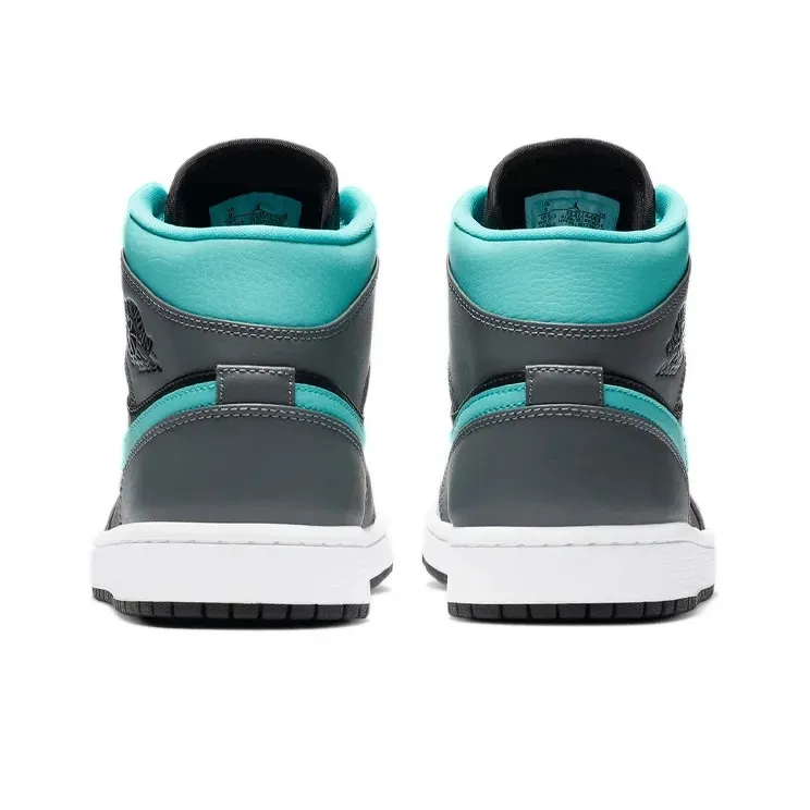 Air Jordan 1 Mid Grey Aqua фото