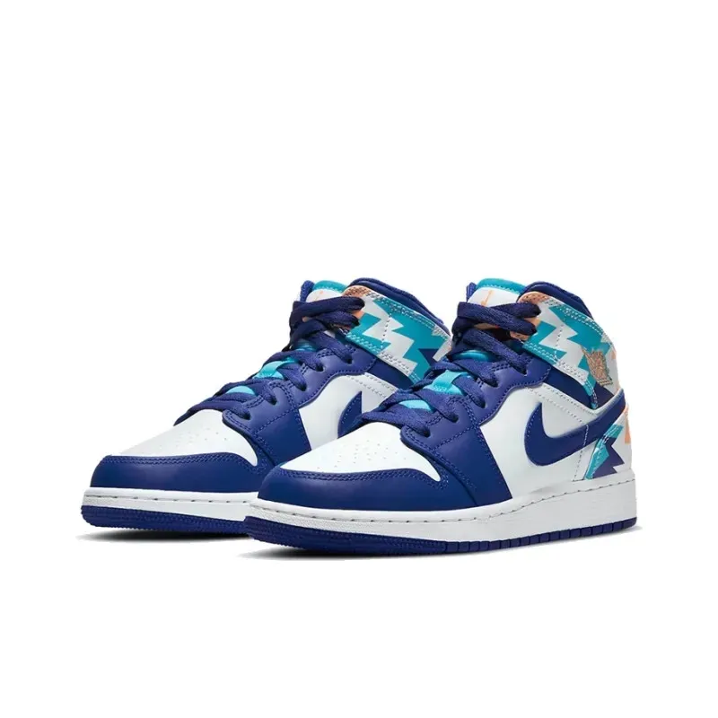 Air Jordan 1 Mid GS Geometric Pint фото