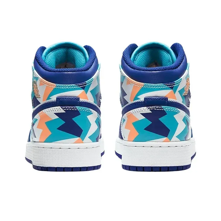 Air Jordan 1 Mid GS Geometric Pint фото