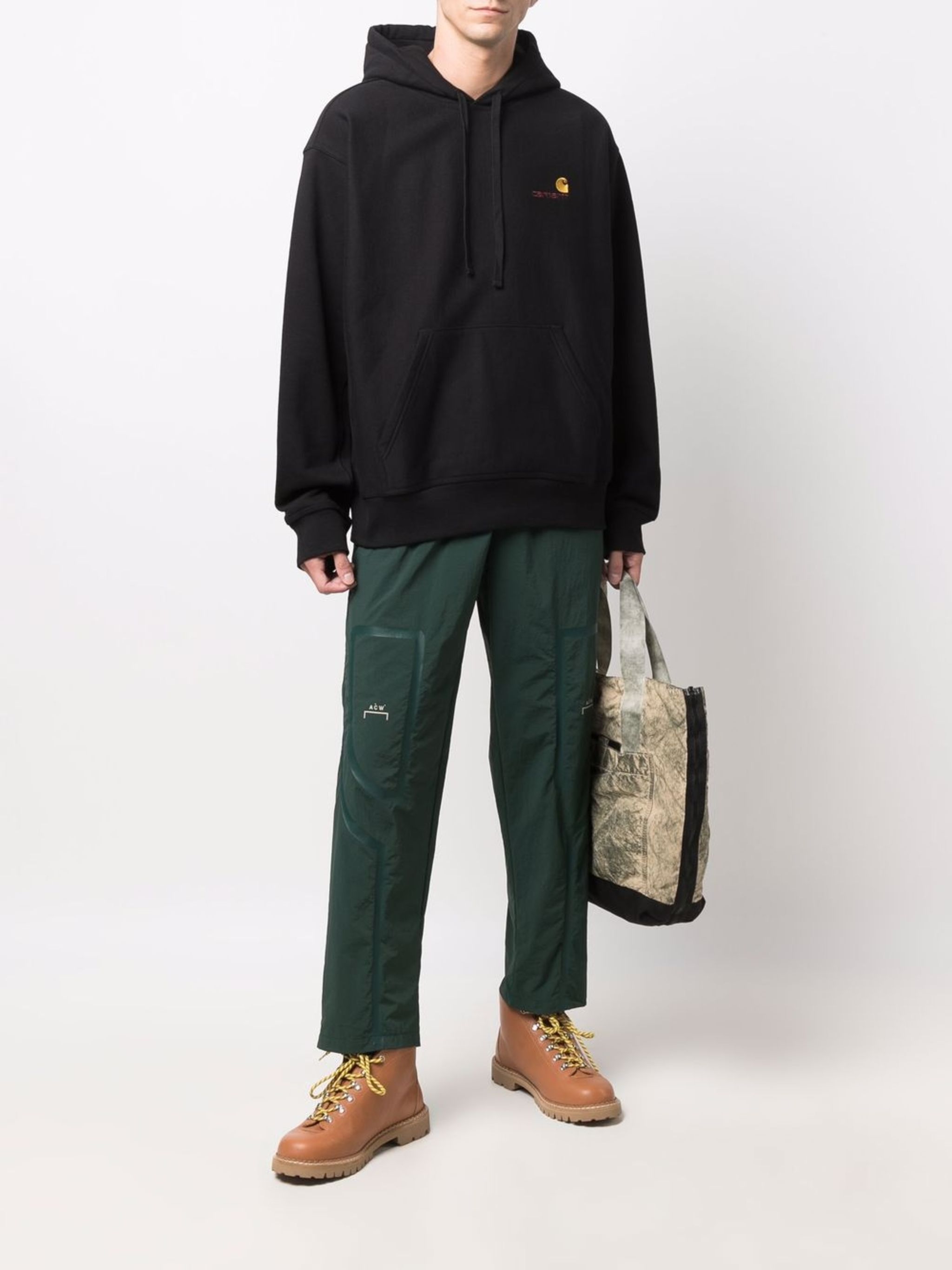 WIP Logo Embroidered Long-Sleeved Hoodie фото