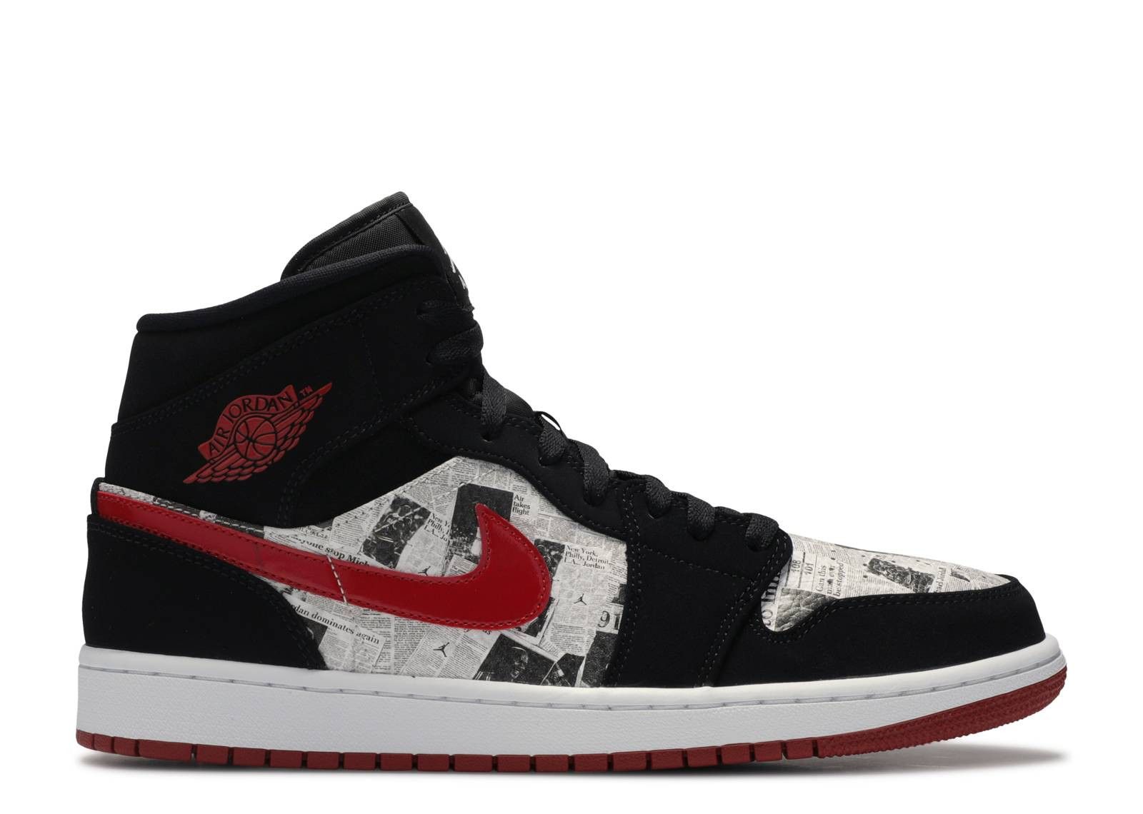 Air Jordan 1 Mid 1 Mid SE 'Newspaper Air Times' (2019) фото