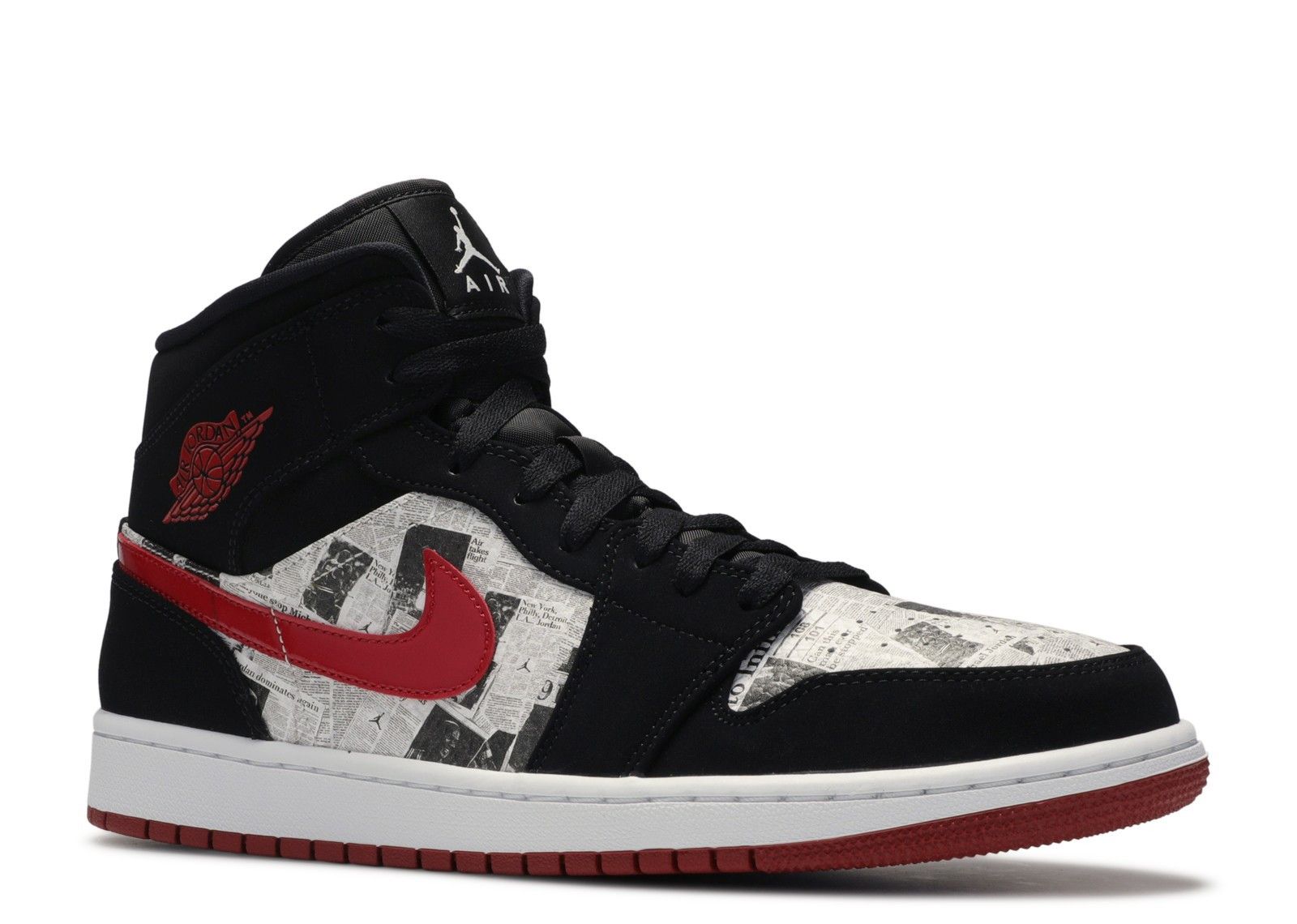 Air Jordan 1 Mid 1 Mid SE 'Newspaper Air Times' (2019) фото