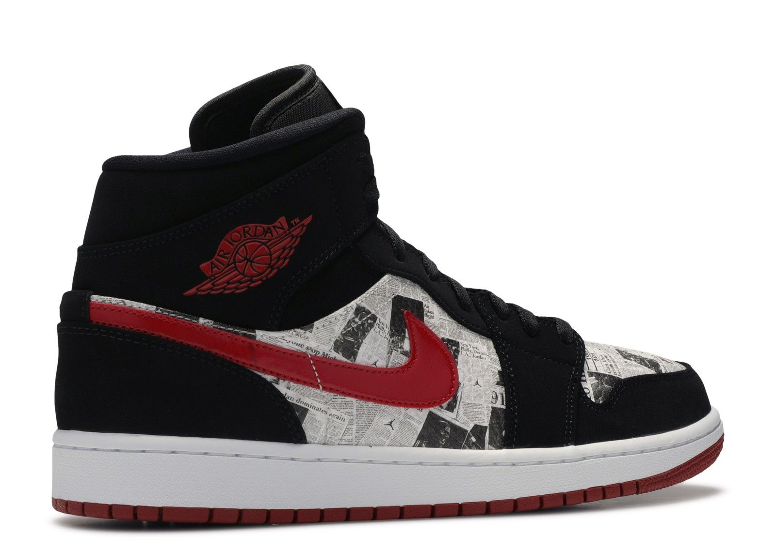 Air Jordan 1 Mid 1 Mid SE 'Newspaper Air Times' (2019) фото