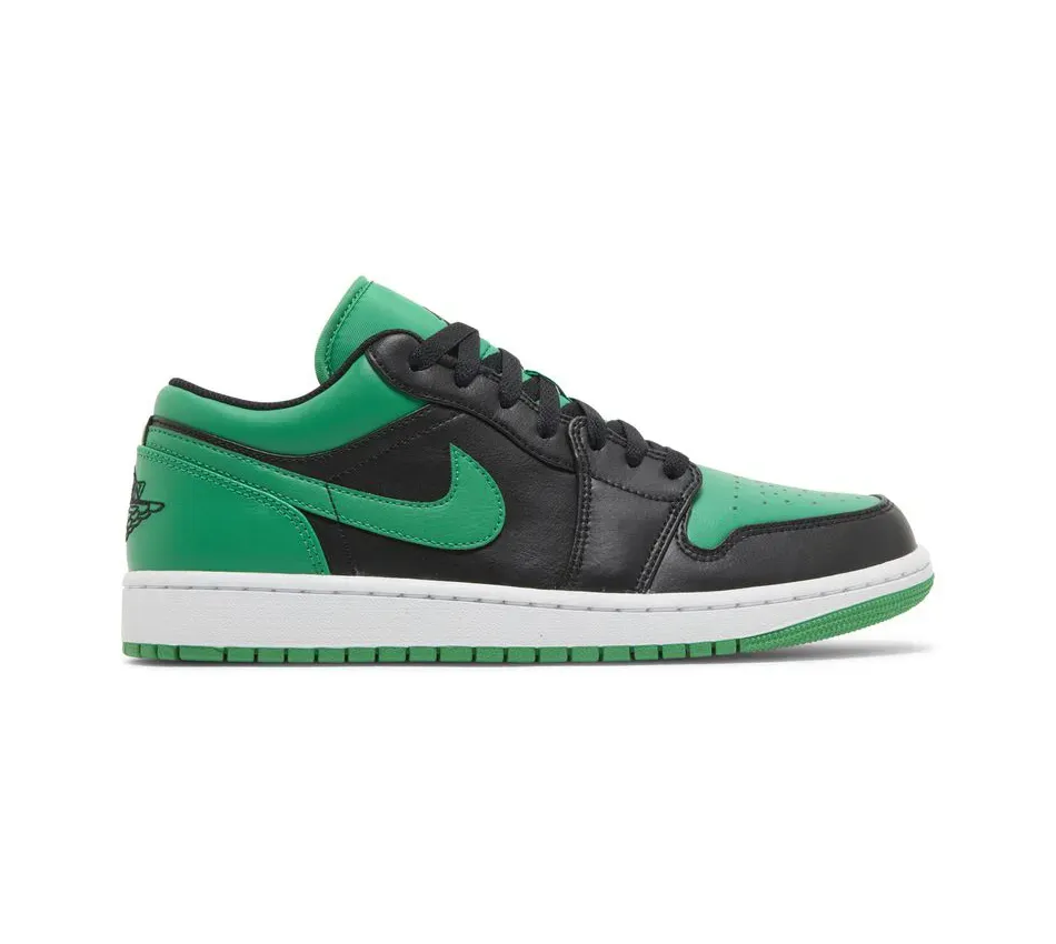 Air Jordan 1 Low Black Lucky Green фото