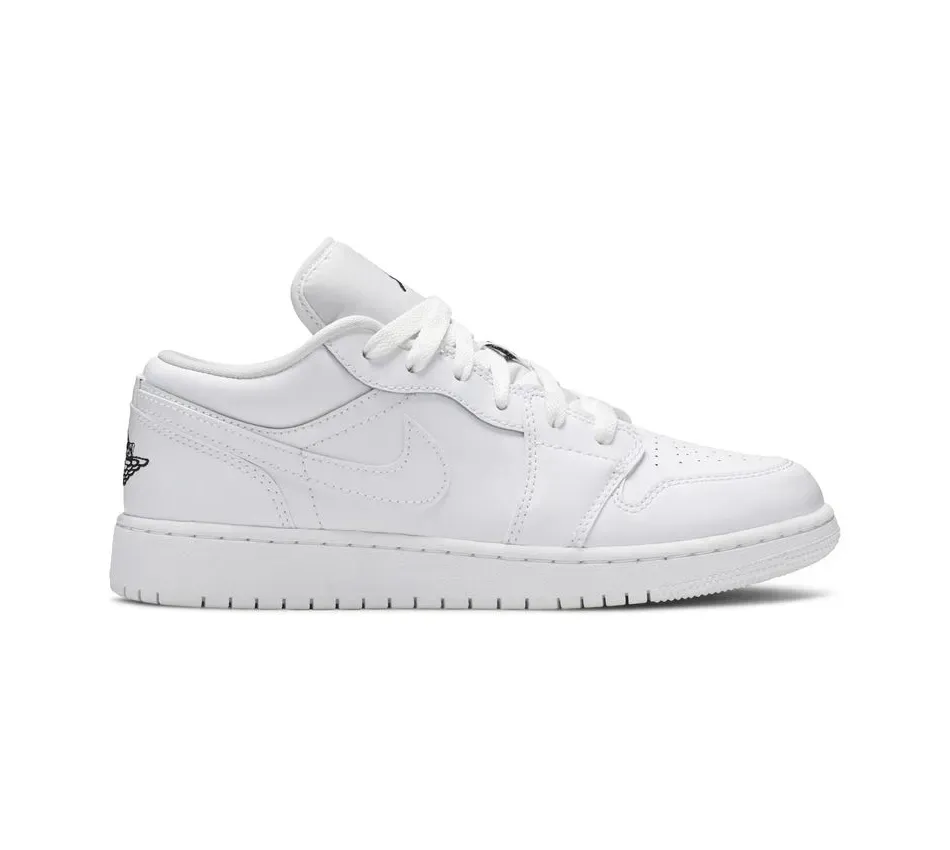 Air Jordan 1 Low GS White Black фото