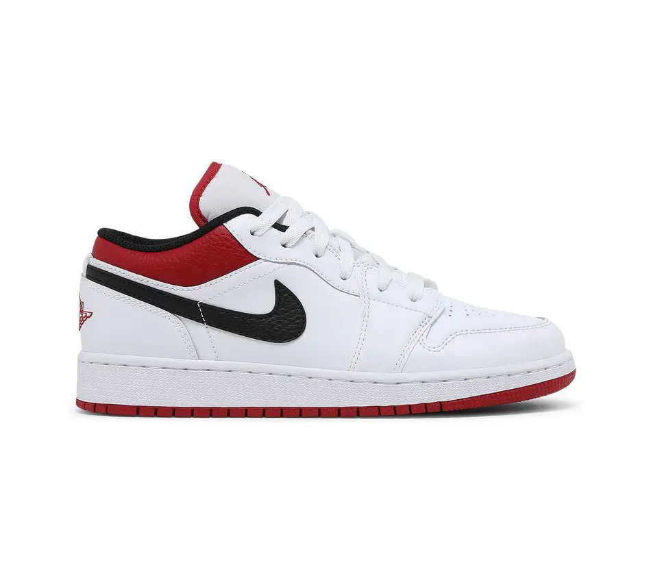 Air Jordan 1 Low GS White Gym Red фото