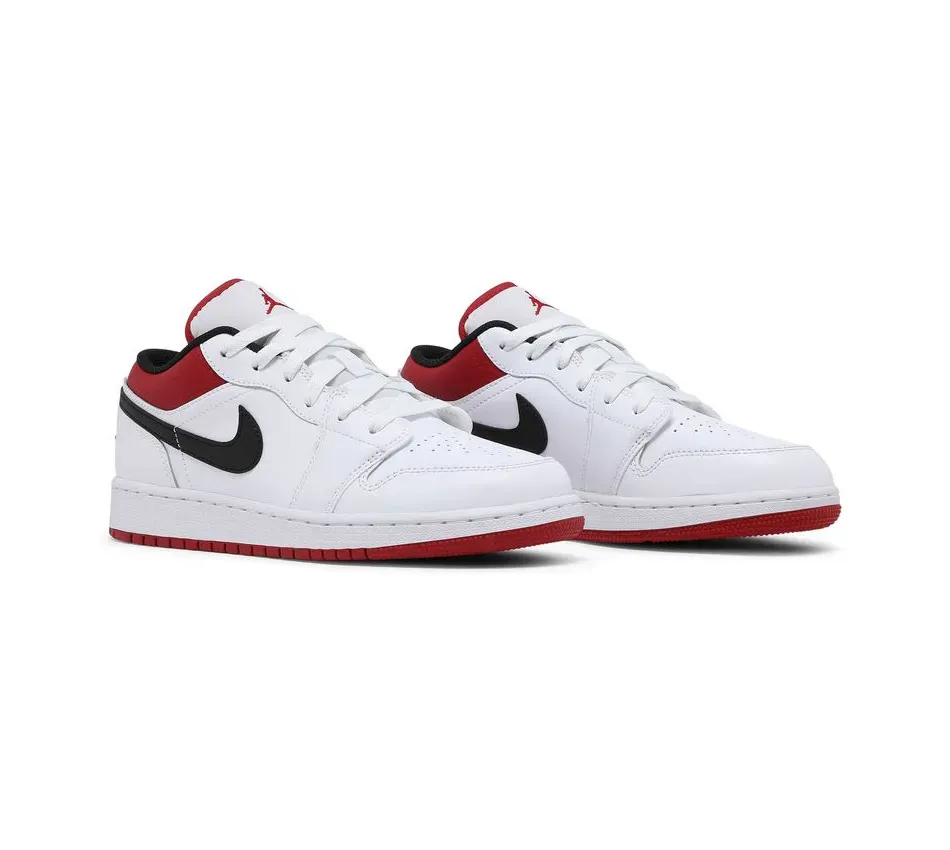 Air Jordan 1 Low GS White Gym Red фото