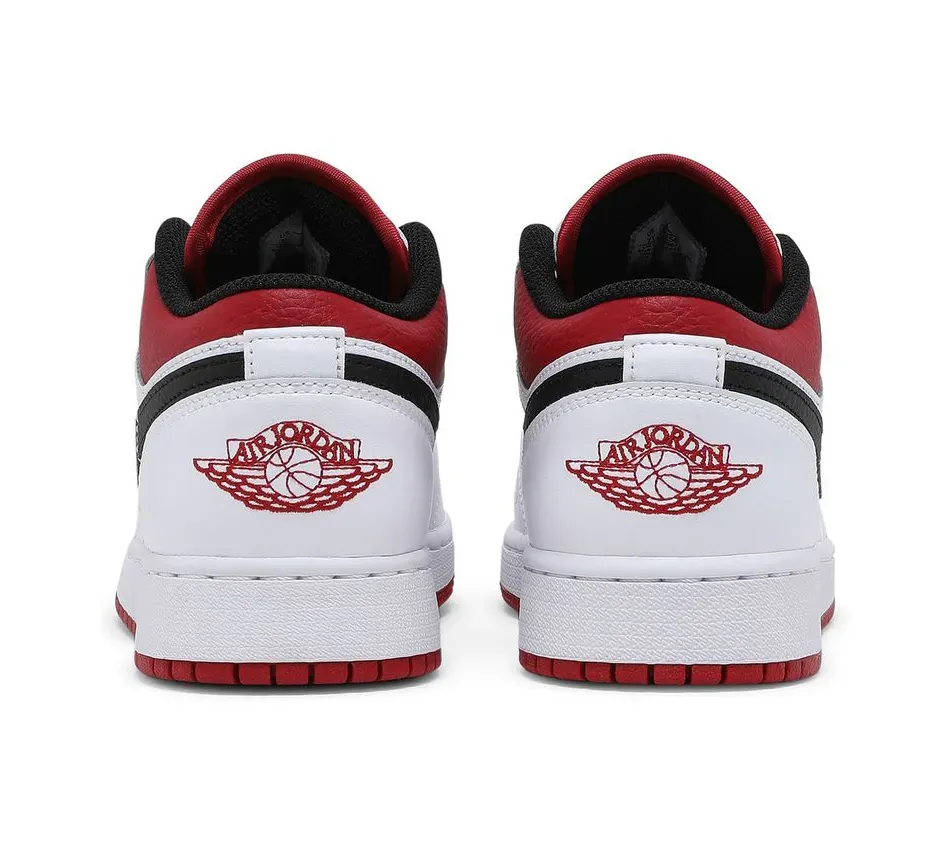 Air Jordan 1 Low GS White Gym Red фото