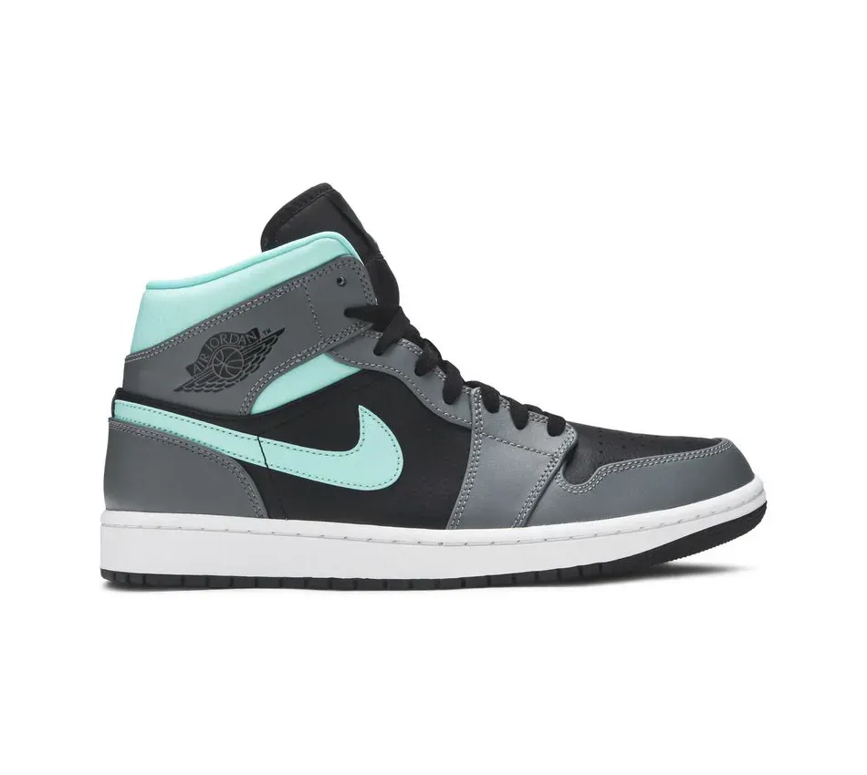 Air Jordan 1 Mid Grey Aqua фото