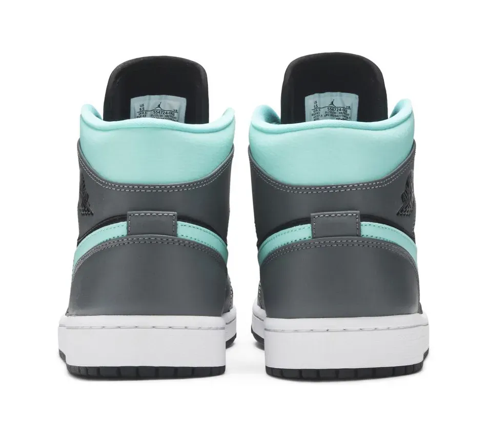 Air Jordan 1 Mid Grey Aqua фото