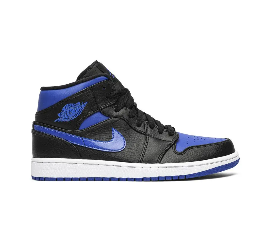 Высокие кроссовки Air Jordan Air Jordan 1 Mid Black Hyper Royal (Чёрный) Унисекс