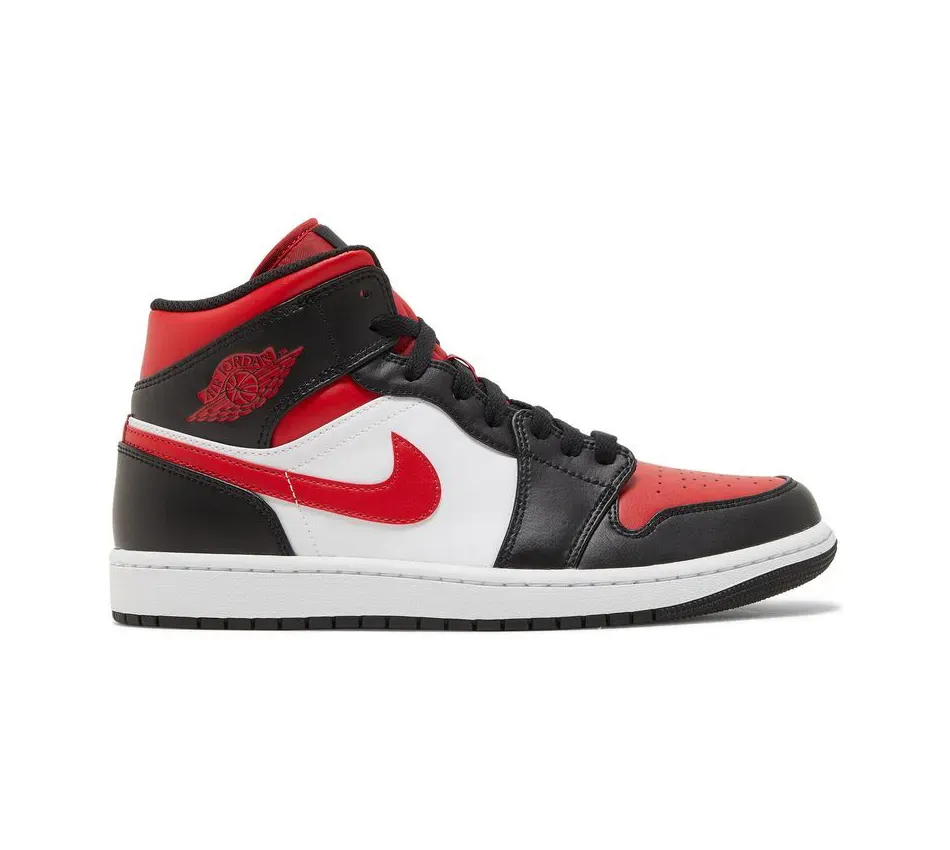 Air Jordan 1 Mid Bred Toe фото