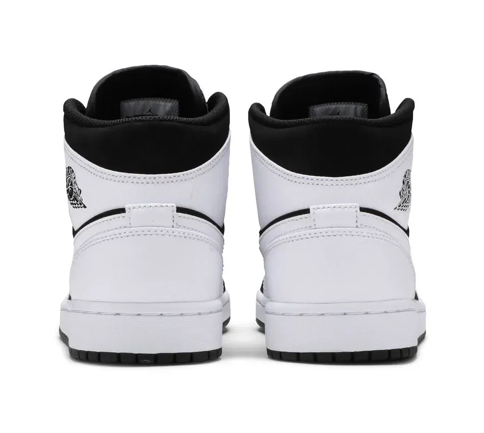 Air Jordan 1 Mid 1 Mid White Black фото