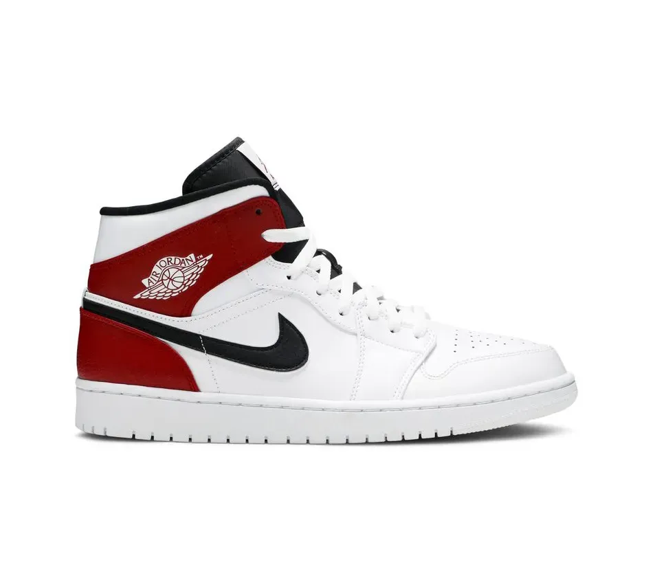 Air Jordan 1 Mid 1 Mid White Chicago фото
