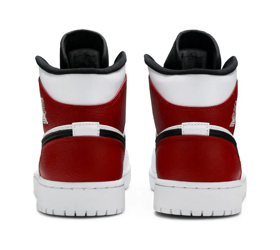 Air Jordan 1 Mid 1 Mid White Chicago фото