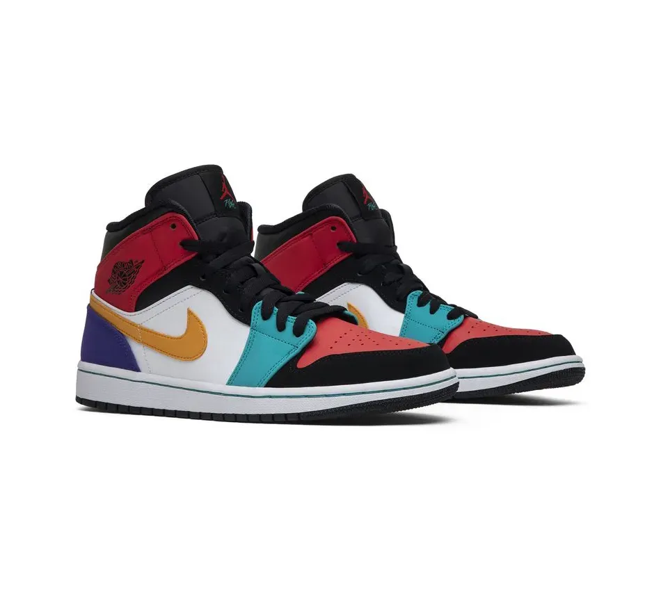 Air Jordan 1 Mid Bred Multi-Color фото
