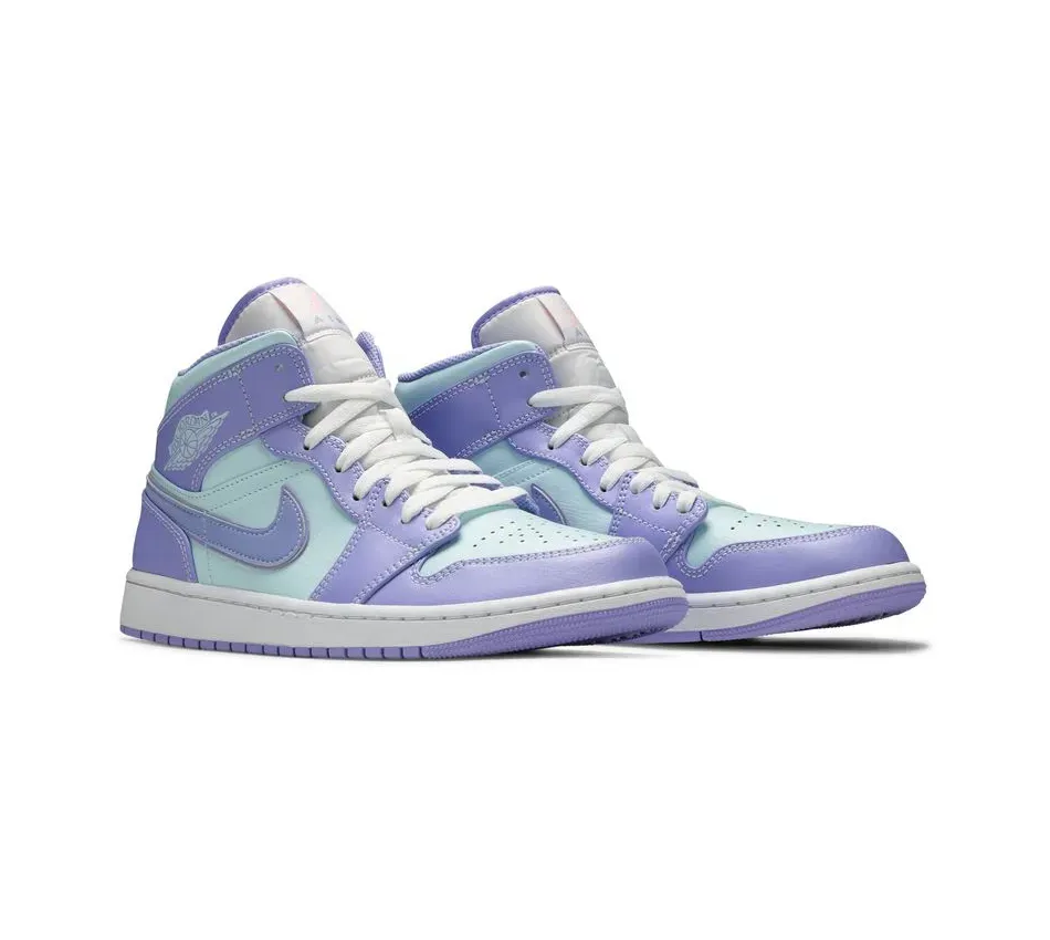Air Jordan 1 Mid Purple Aqua фото