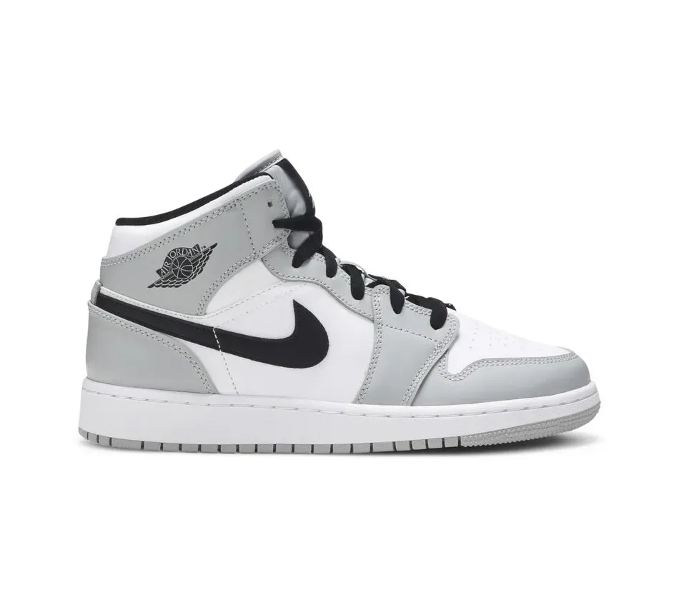 Air Jordan 1 Mid GS Light Smoke Grey фото