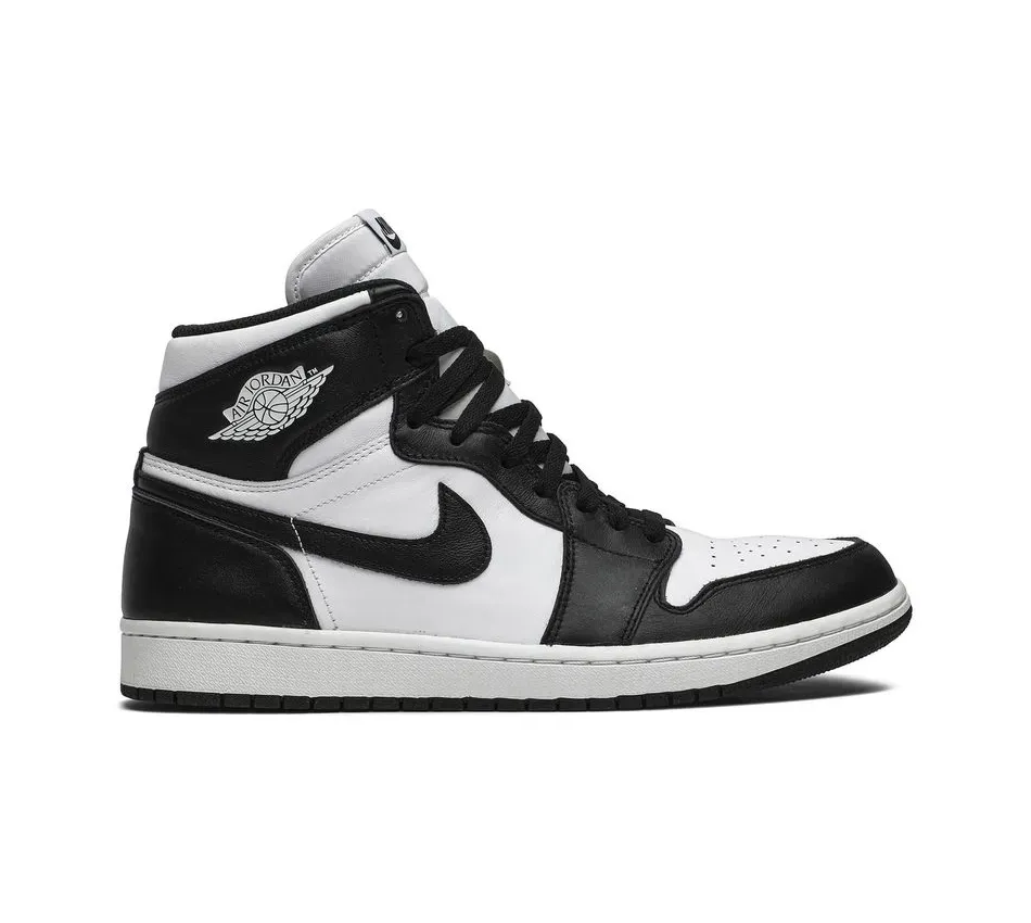 1 Retro High OG Black White фото