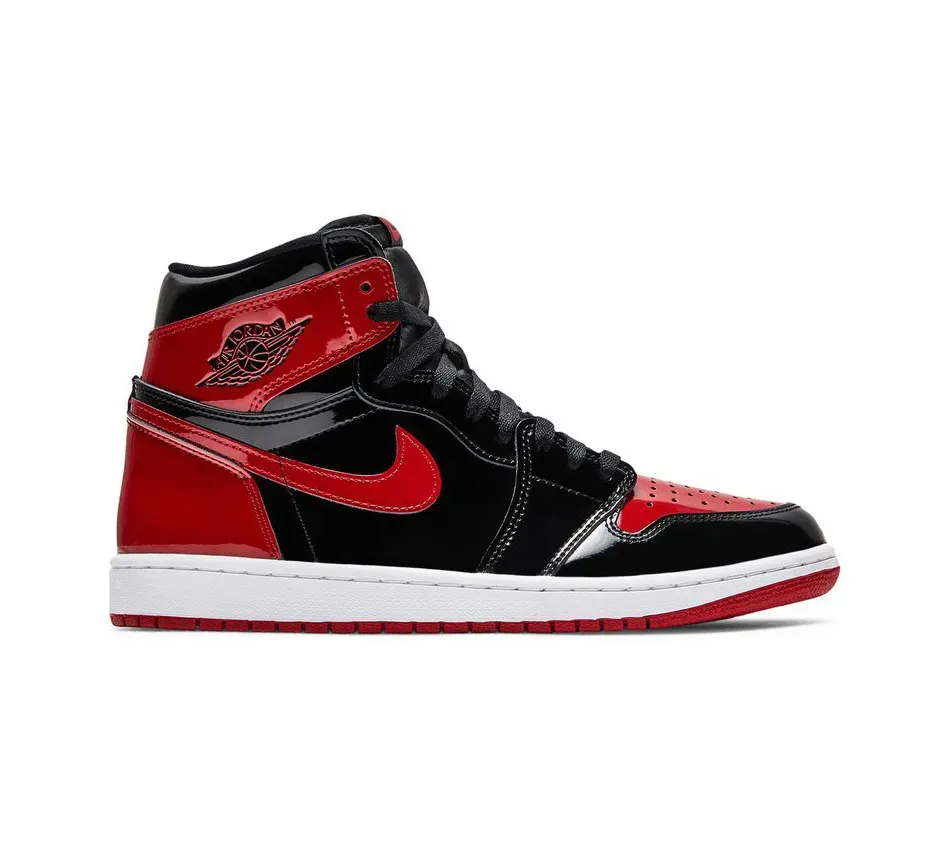 Высокие кроссовки Air Jordan 1 Retro High OG Patent Bred (Красный) для мужчин