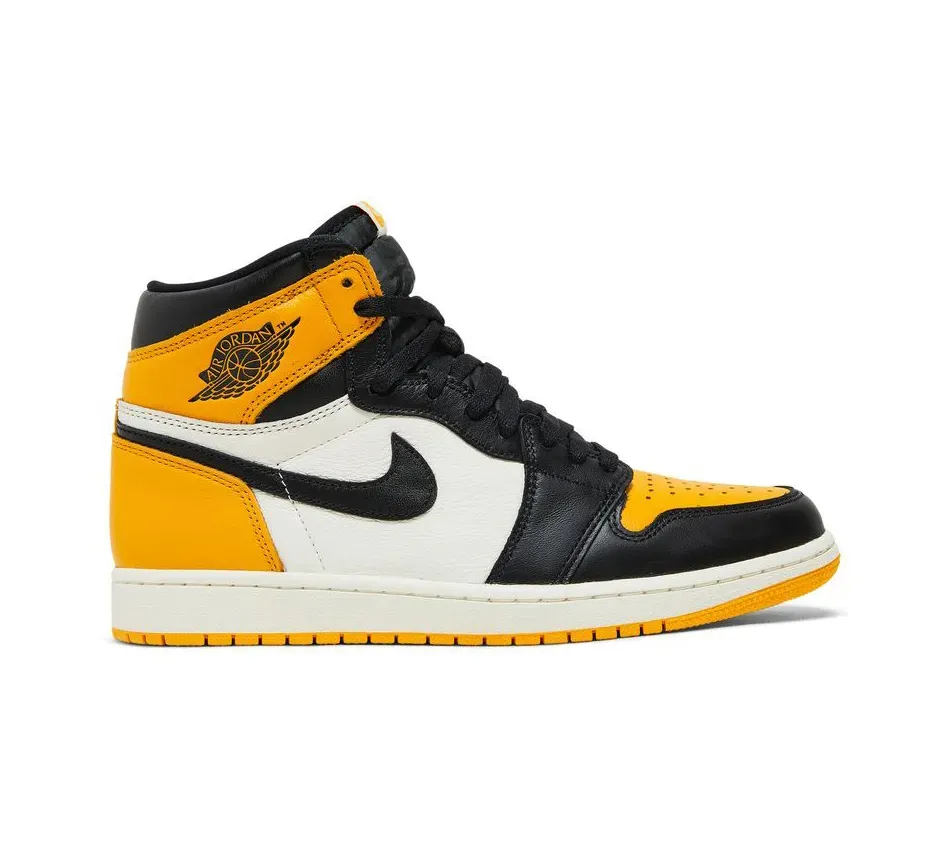 Высокие кроссовки Air Jordan 1 High Yellow Toe (Желтый) Мужской