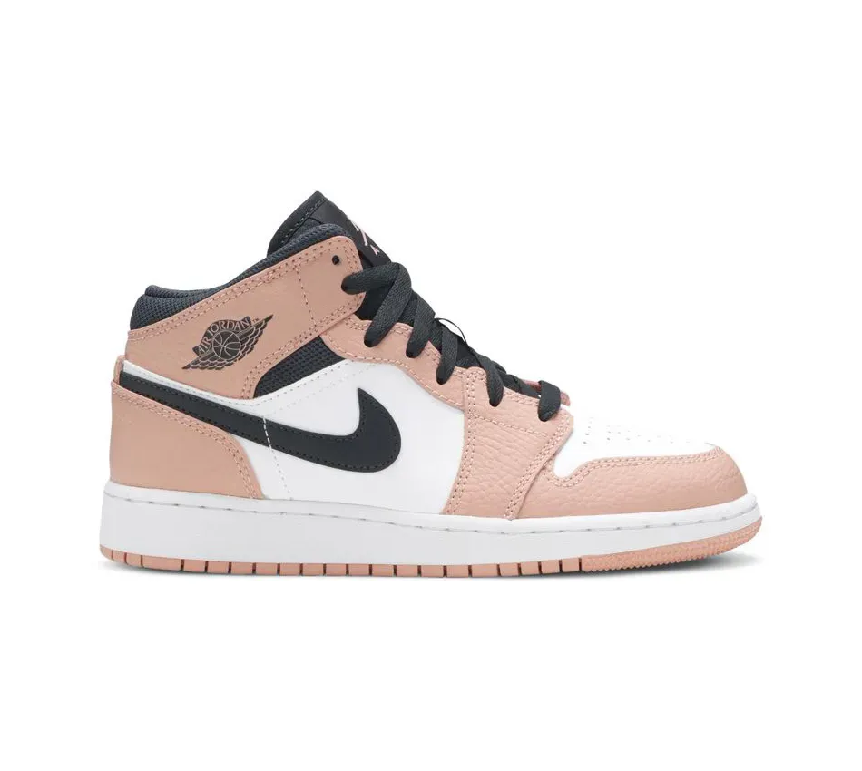 Air Jordan 1 Mid Pink Quartz GS фото