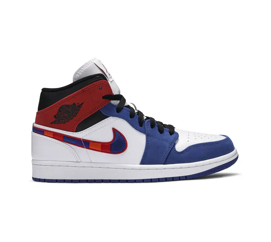 Air Jordan 1 Mid Multicolored Swoosh фото