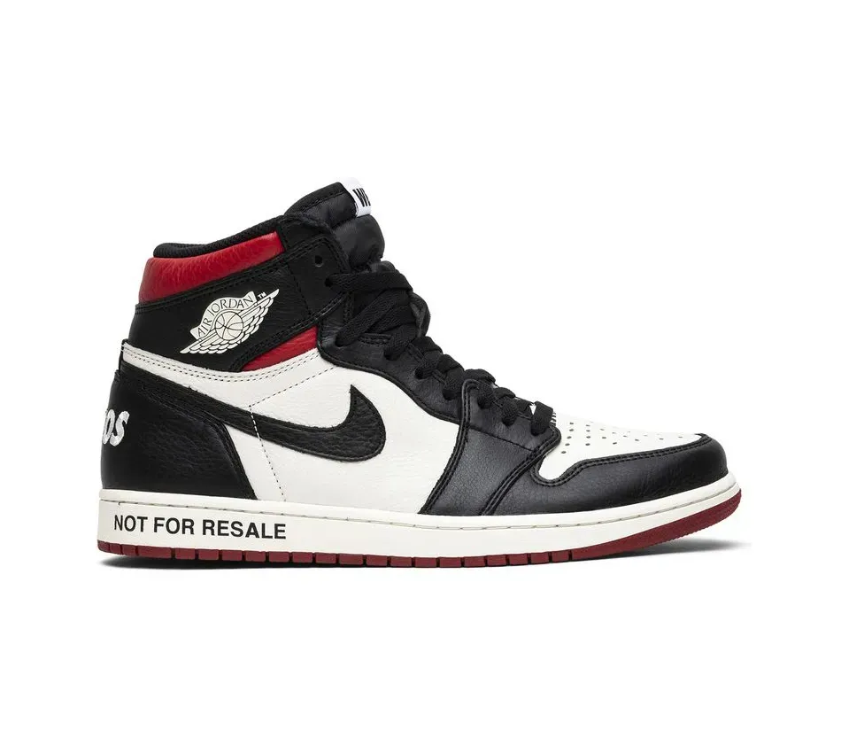 Air Jordan 1 High Nike AJ I 1 Retro High 'Not For Resale' Black Varsity Red (2018) фото