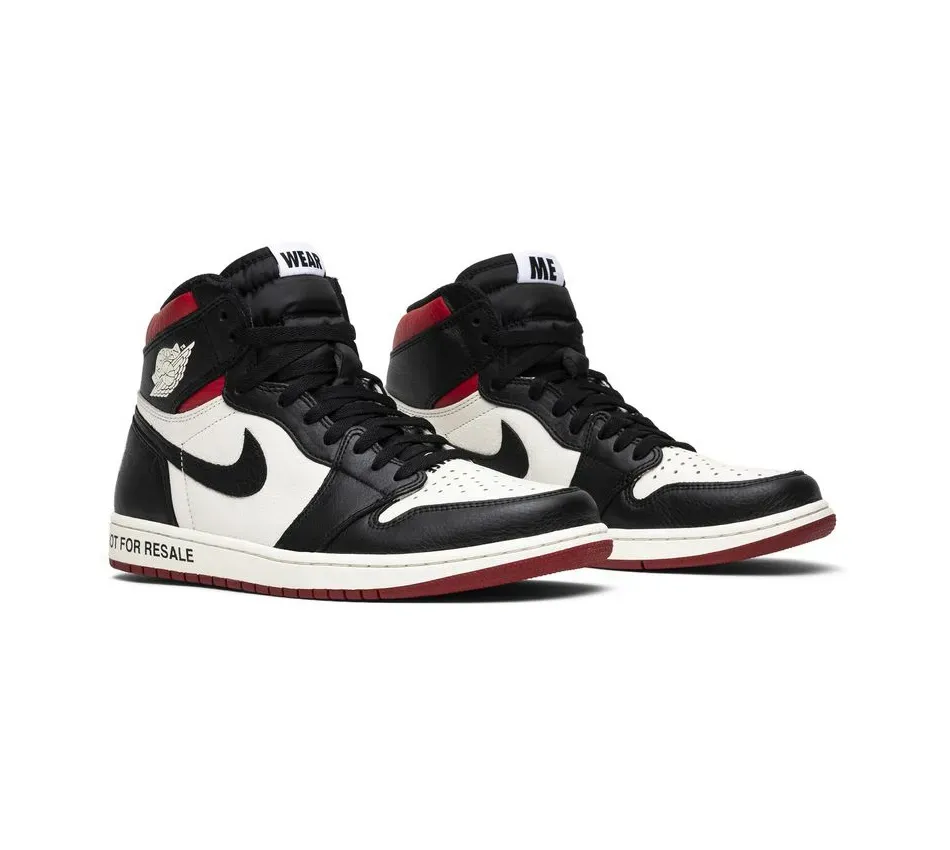 Air Jordan 1 High Nike AJ I 1 Retro High 'Not For Resale' Black Varsity Red (2018) фото