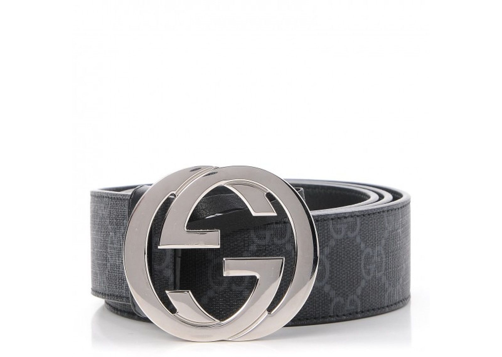 Gucci Interlocking G Belt GG Supreme Black фото