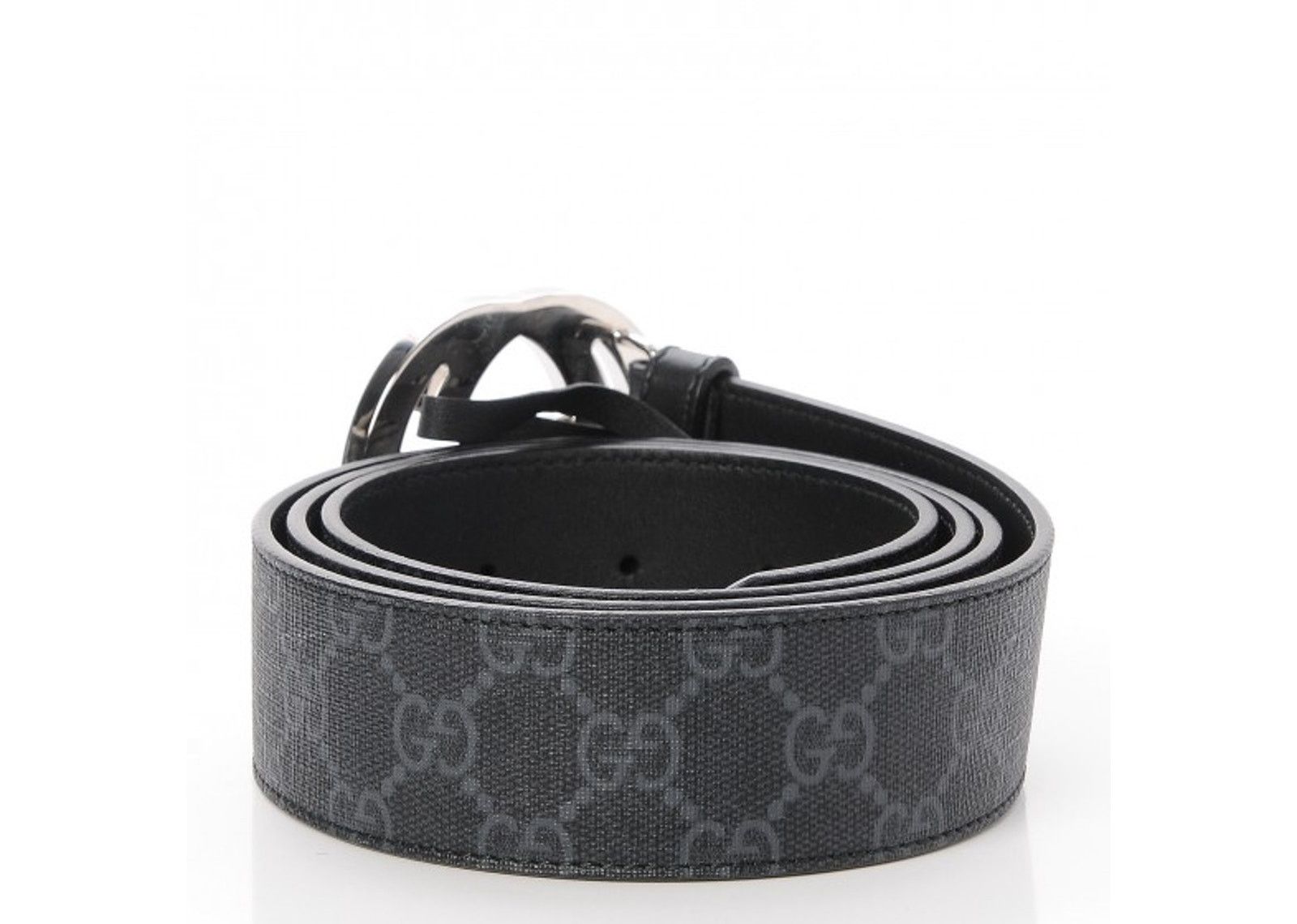 Gucci Interlocking G Belt GG Supreme Black фото
