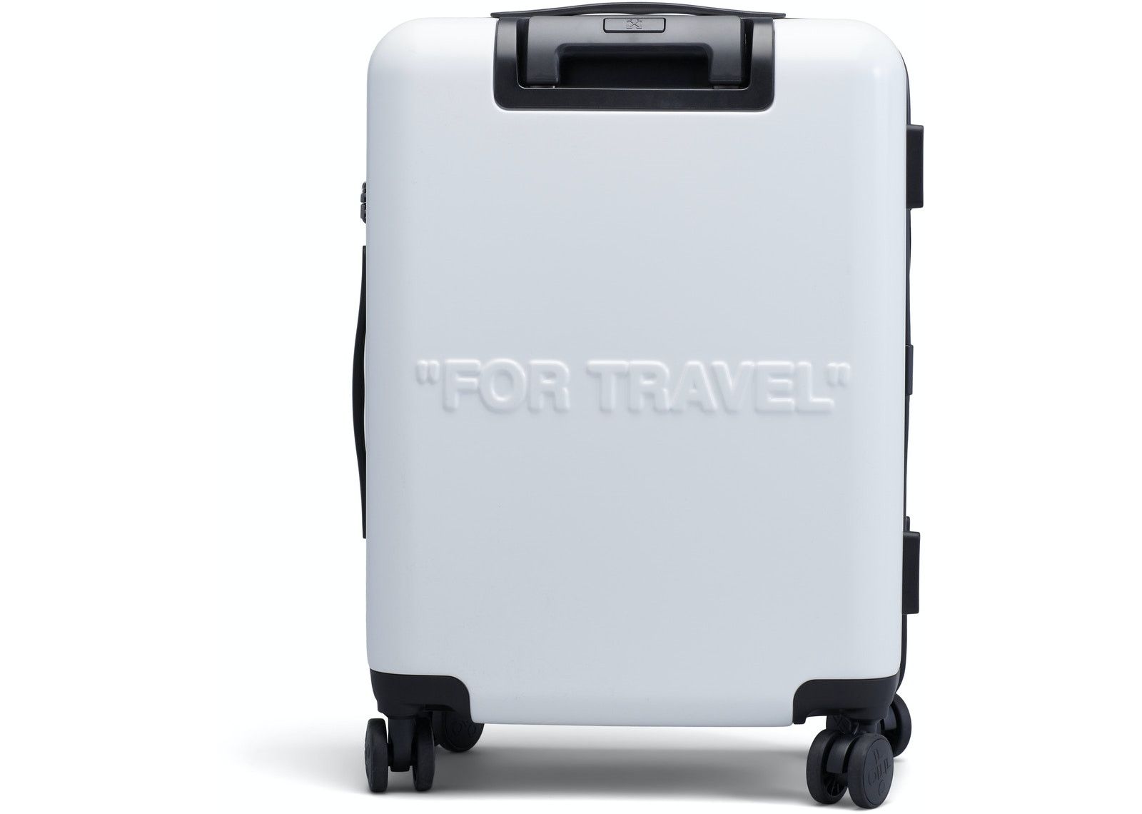 OFF-WHITE Quote Luggage "FOR TRAVEL" White фото