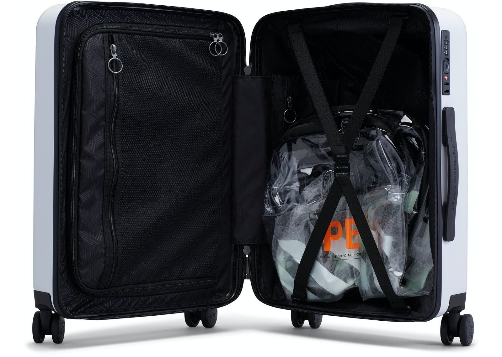 OFF-WHITE Quote Luggage "FOR TRAVEL" White фото