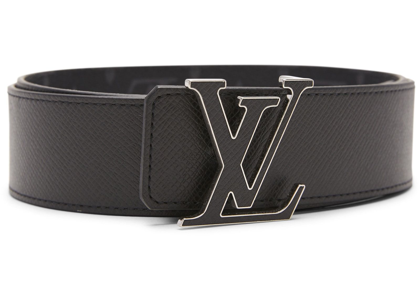 Louis Vuitton LV Initiales Reversible Belt Monogram Eclipse Taiga 40MM Black фото