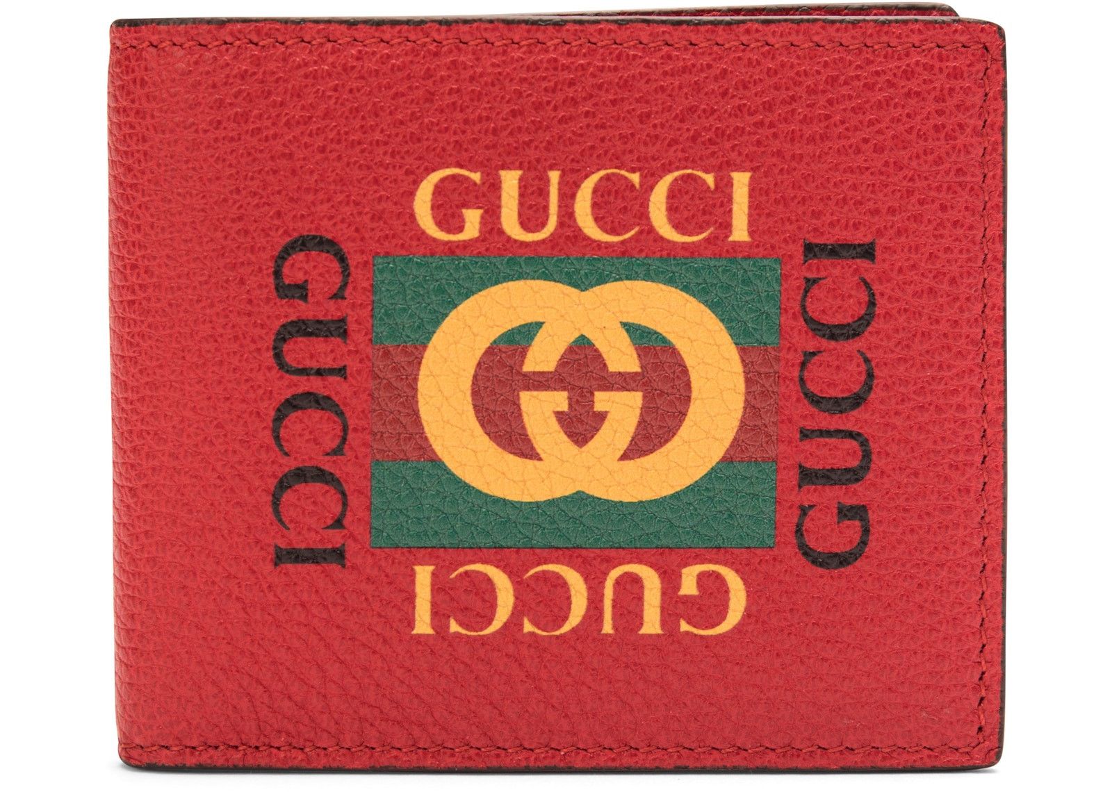 Gucci Logo Bifold Wallet Red фото