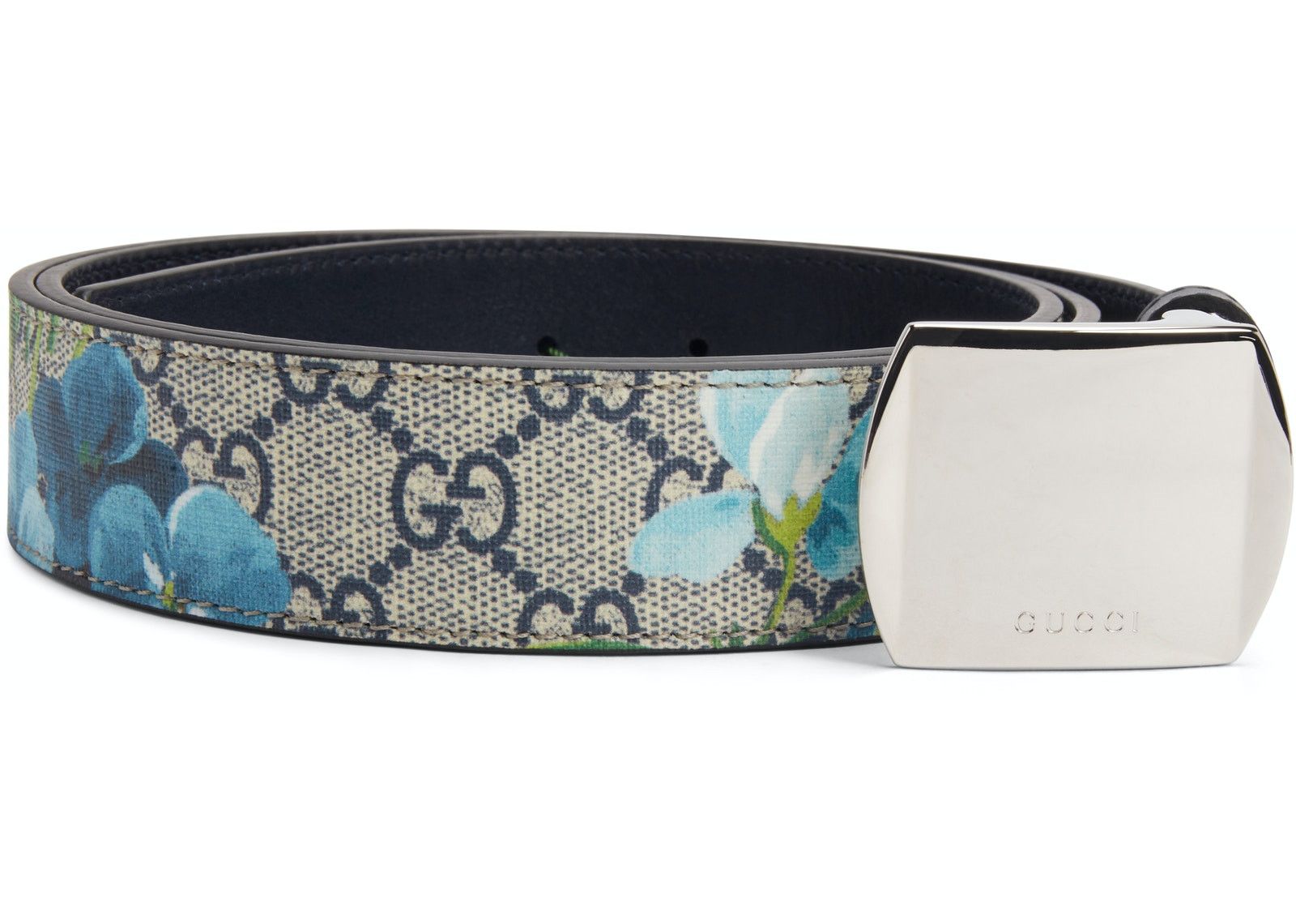 Gucci Bloom Floral Belt Supreme GG Blue/Brown Multicolor фото