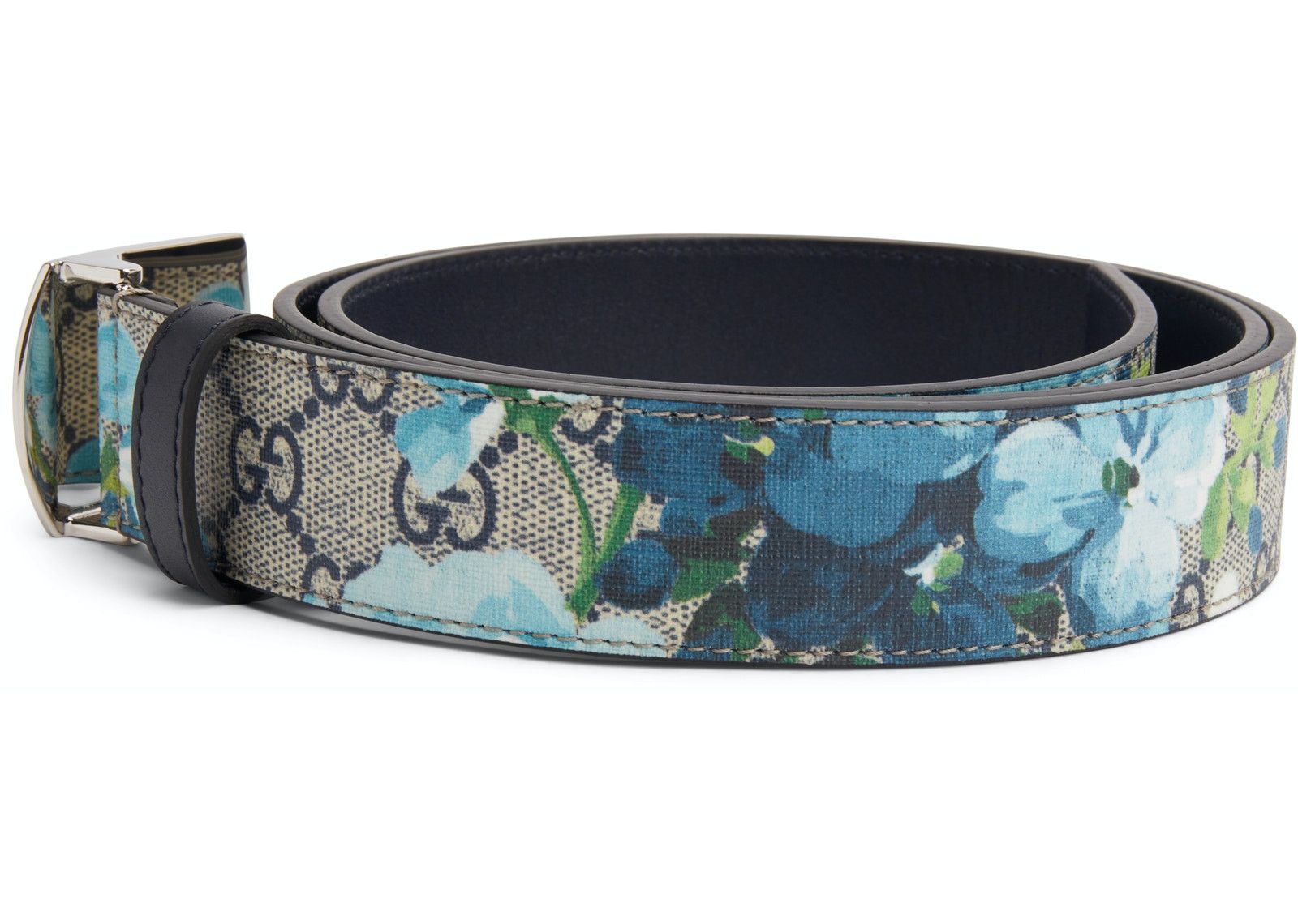 Gucci Bloom Floral Belt Supreme GG Blue/Brown Multicolor фото