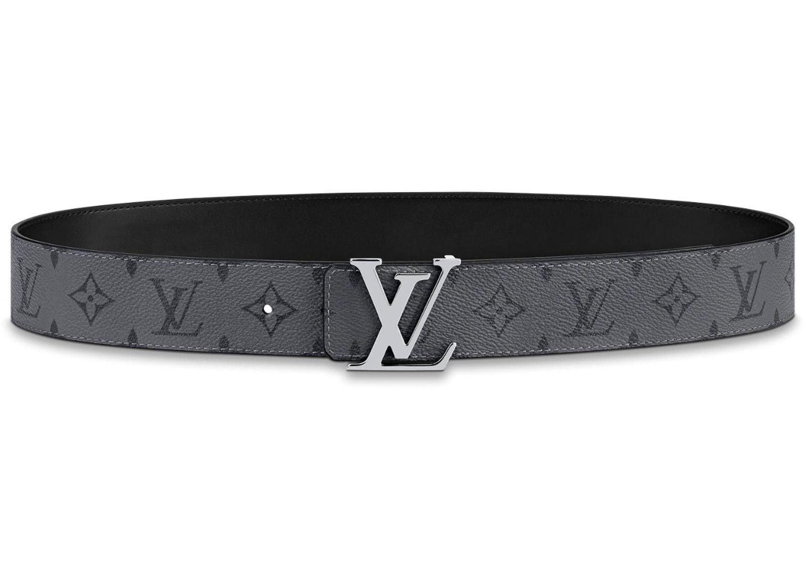 Louis Vuitton Reversible Belt Initiales Monogram Eclipse Reverse 40MM Gray фото