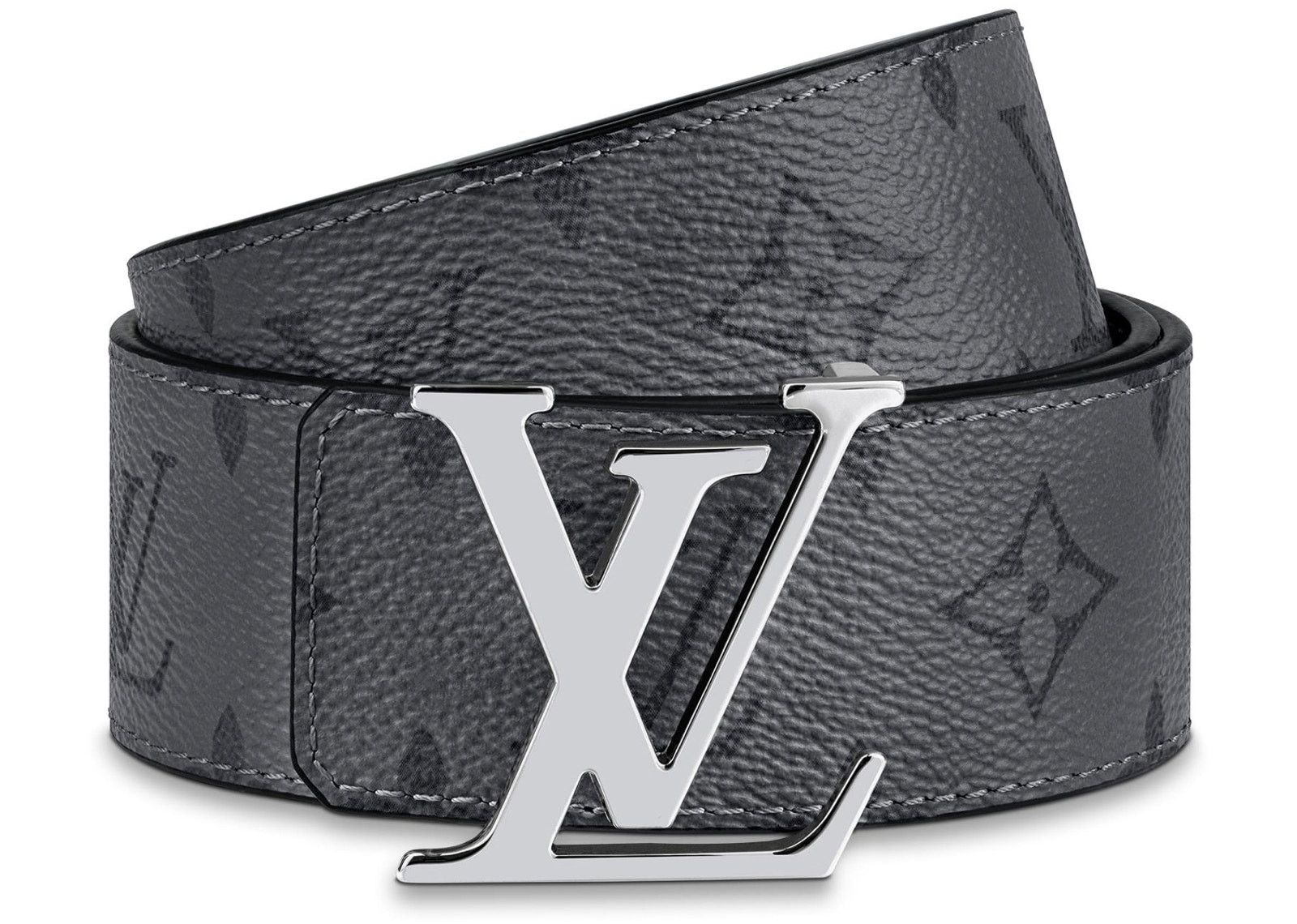 Louis Vuitton Reversible Belt Initiales Monogram Eclipse Reverse 40MM Gray фото