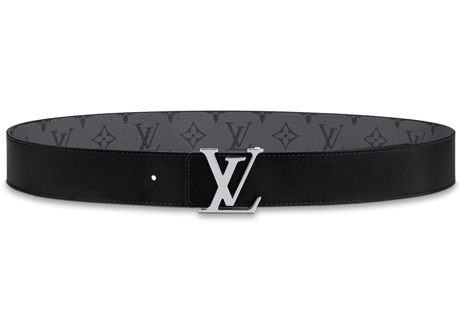 Louis Vuitton Reversible Belt Initiales Monogram Eclipse Reverse 40MM Gray фото