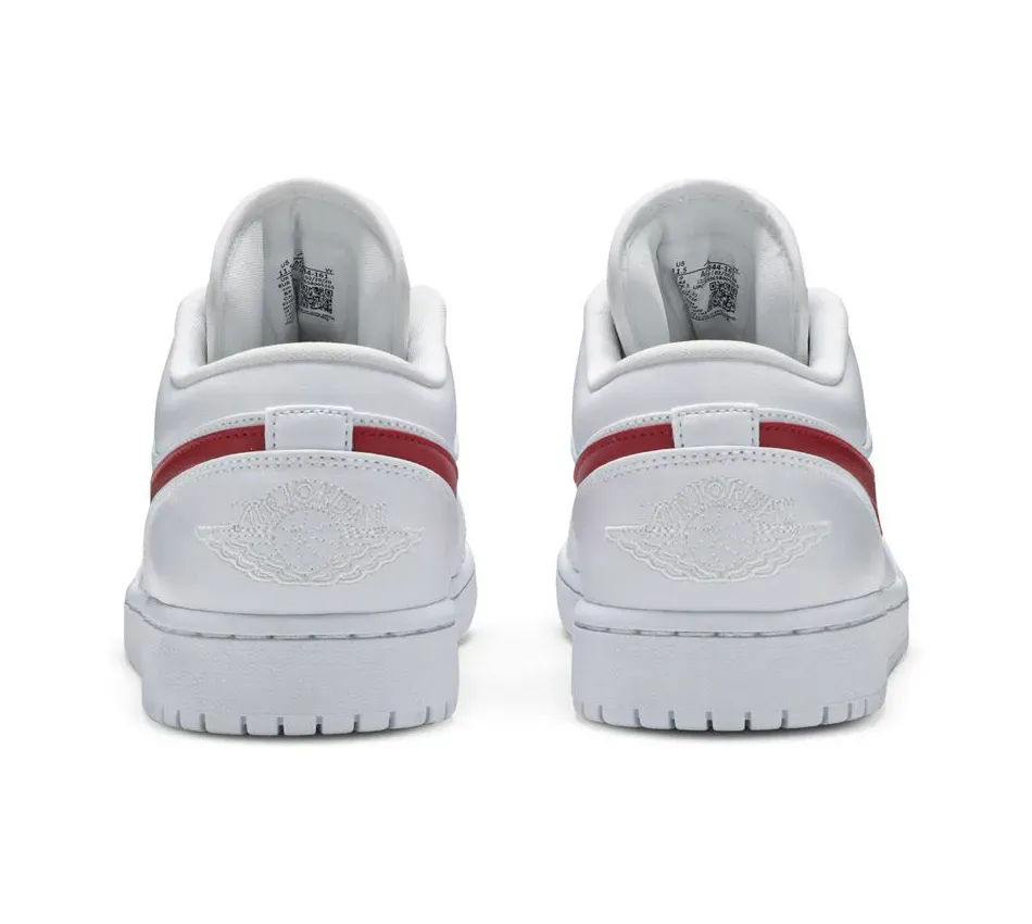 Air Jordan 1 Low White University Red (2020) фото