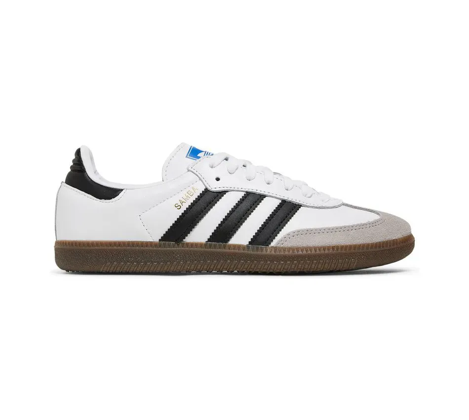 Низкие кроссовки Adidas Samba OG "White/Black" (Белый) Унисекс